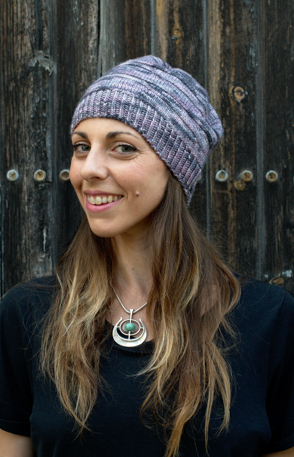 Contoura hand knitted Hat pattern featuring short rows