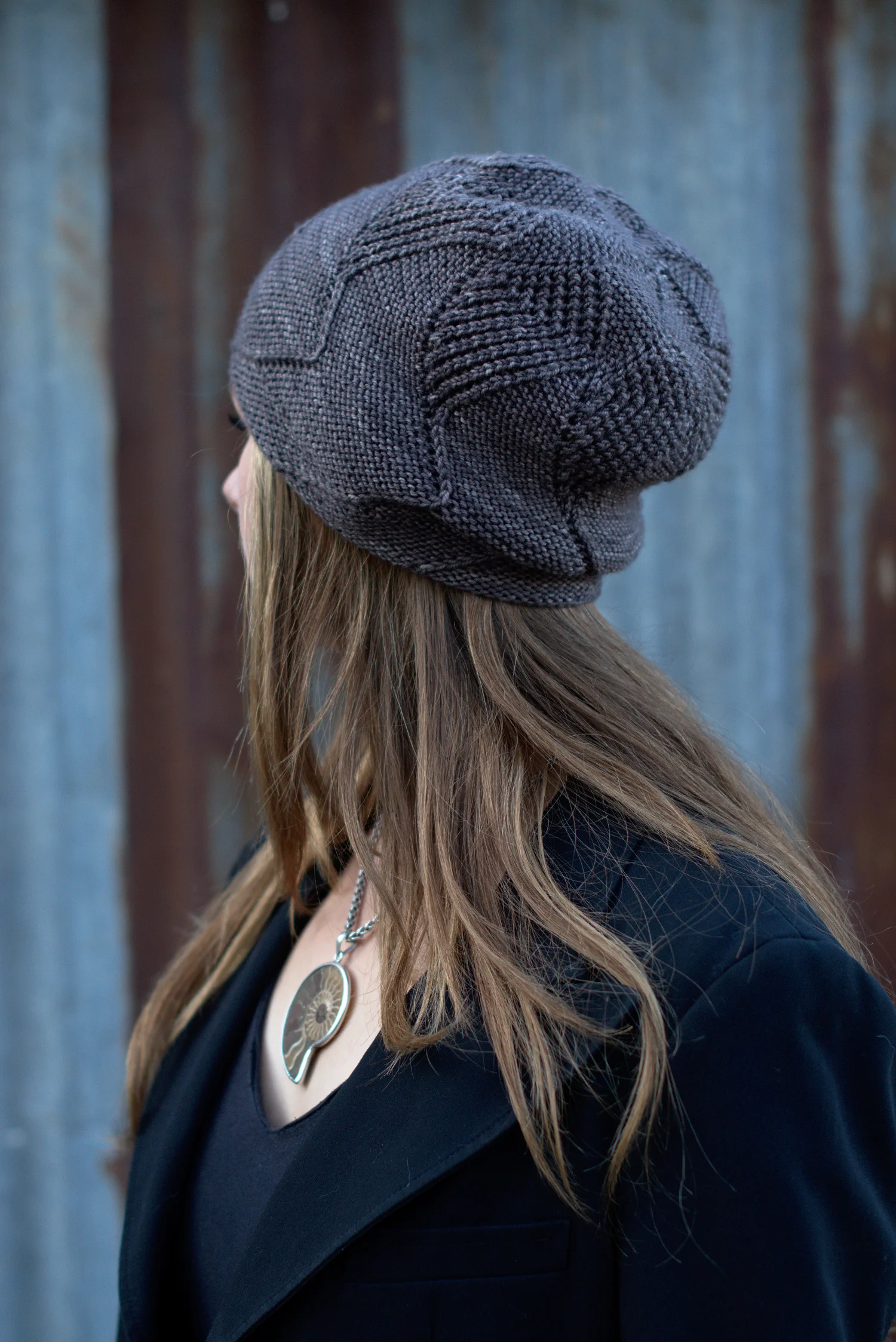 Sette Vele top down slouchy Hat hand knitting pattern