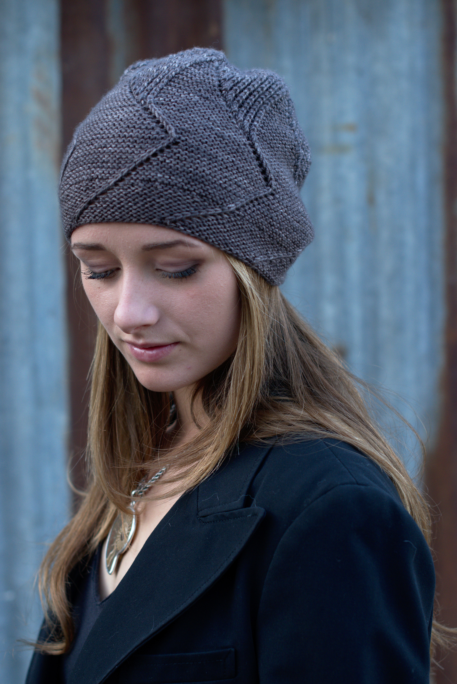 Sette Vele top down slouchy Hat hand knitting pattern