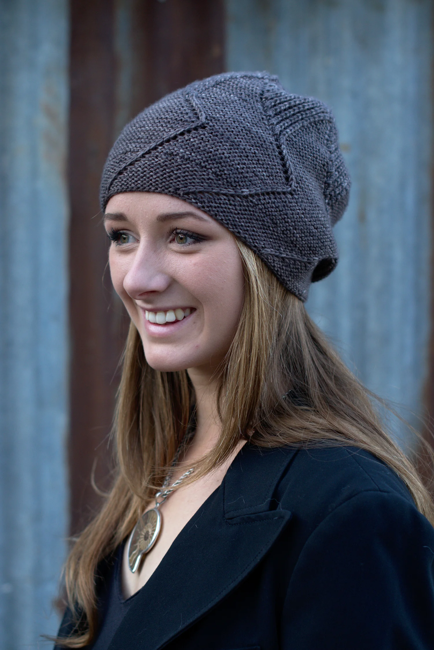 Sette Vele top down slouchy Hat hand knitting pattern
