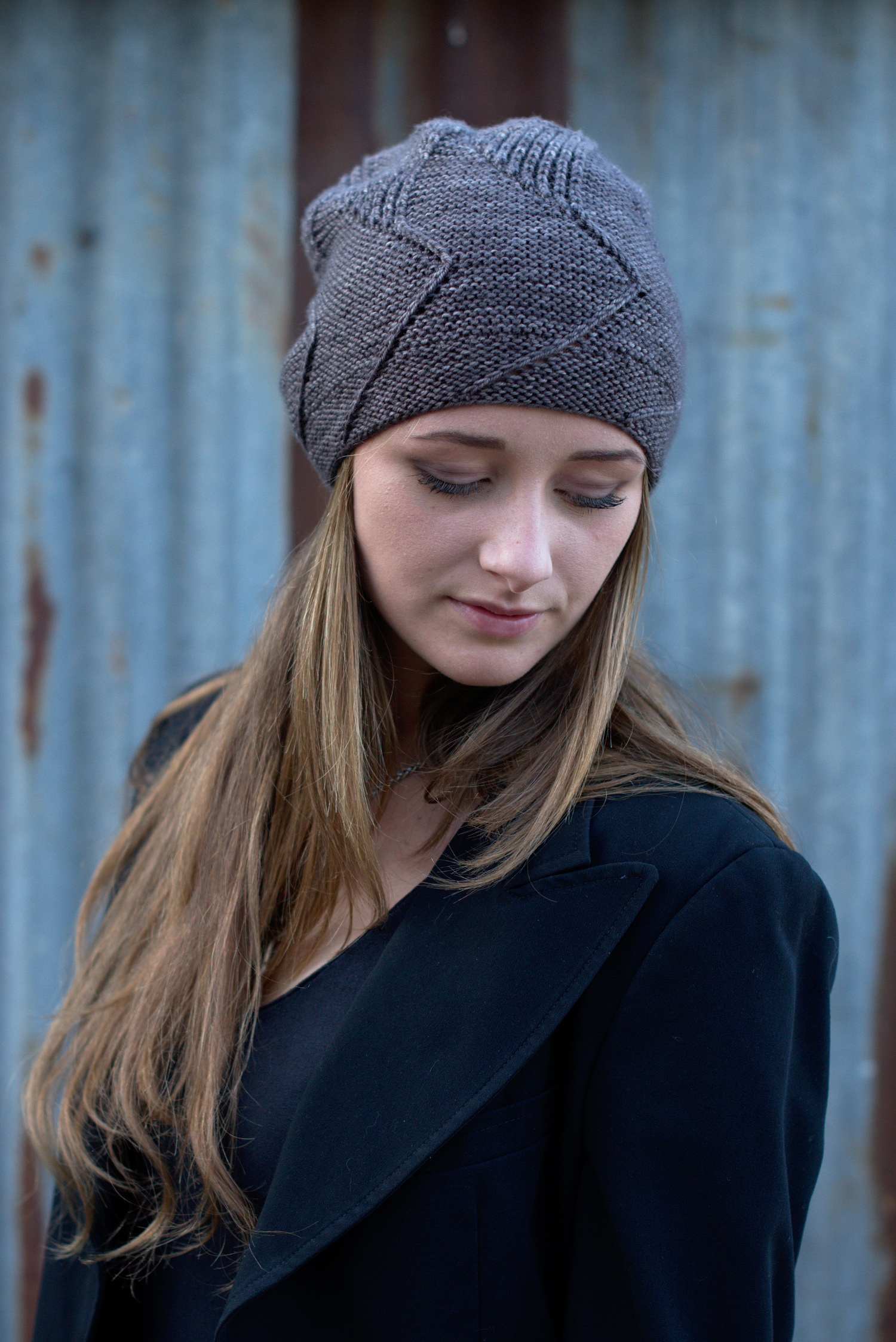 Sette Vele top down slouchy Hat hand knitting pattern