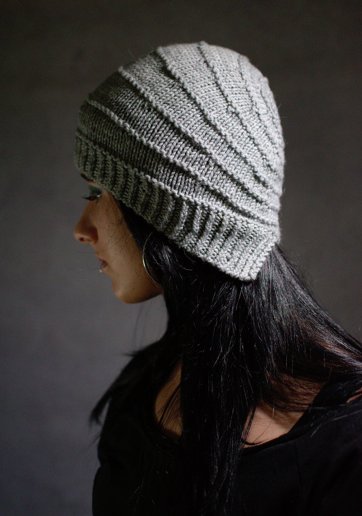 Wrapped cloche style Hat hand knitting pattern