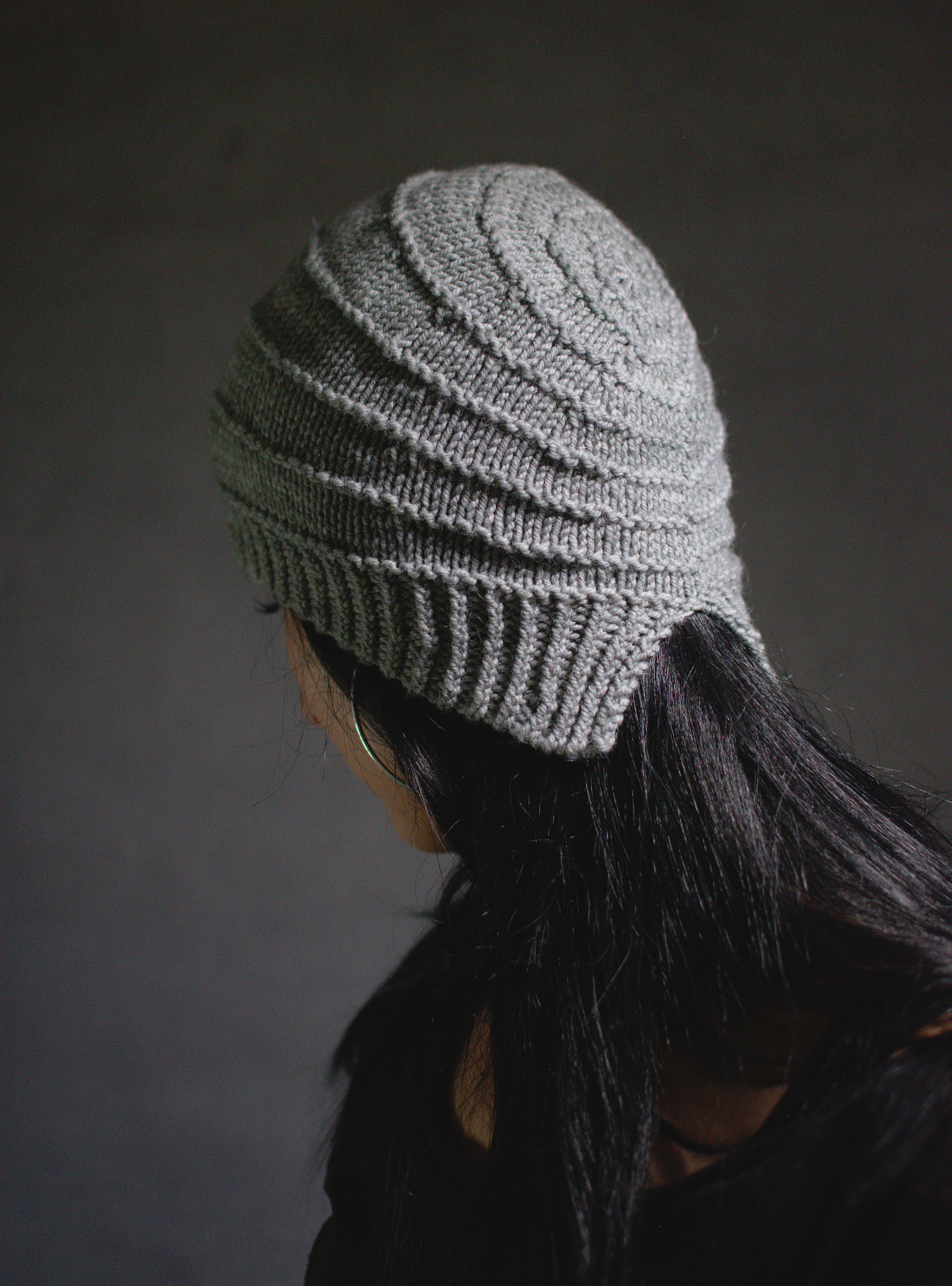 Wrapped cloche style Hat hand knitting pattern