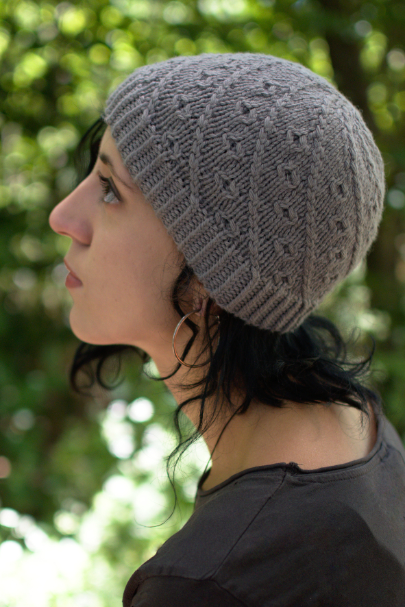 Pebbles beanie and slouch Hat hand knitting pattern