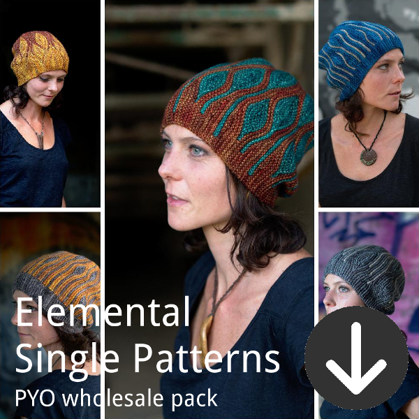 print your own wholesale pack from Woolly Wormhead for elemental single patterns