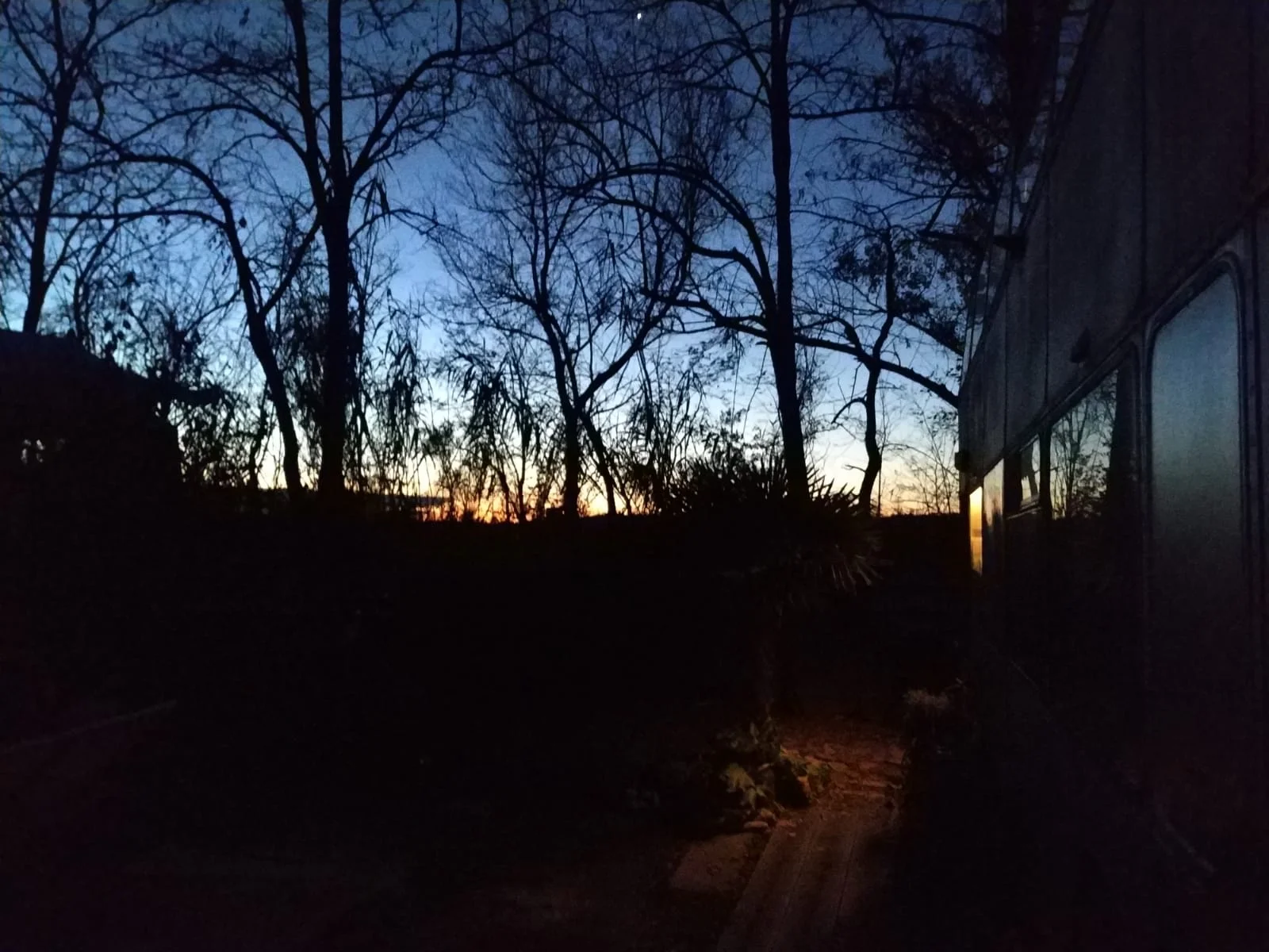 our bus at dawn