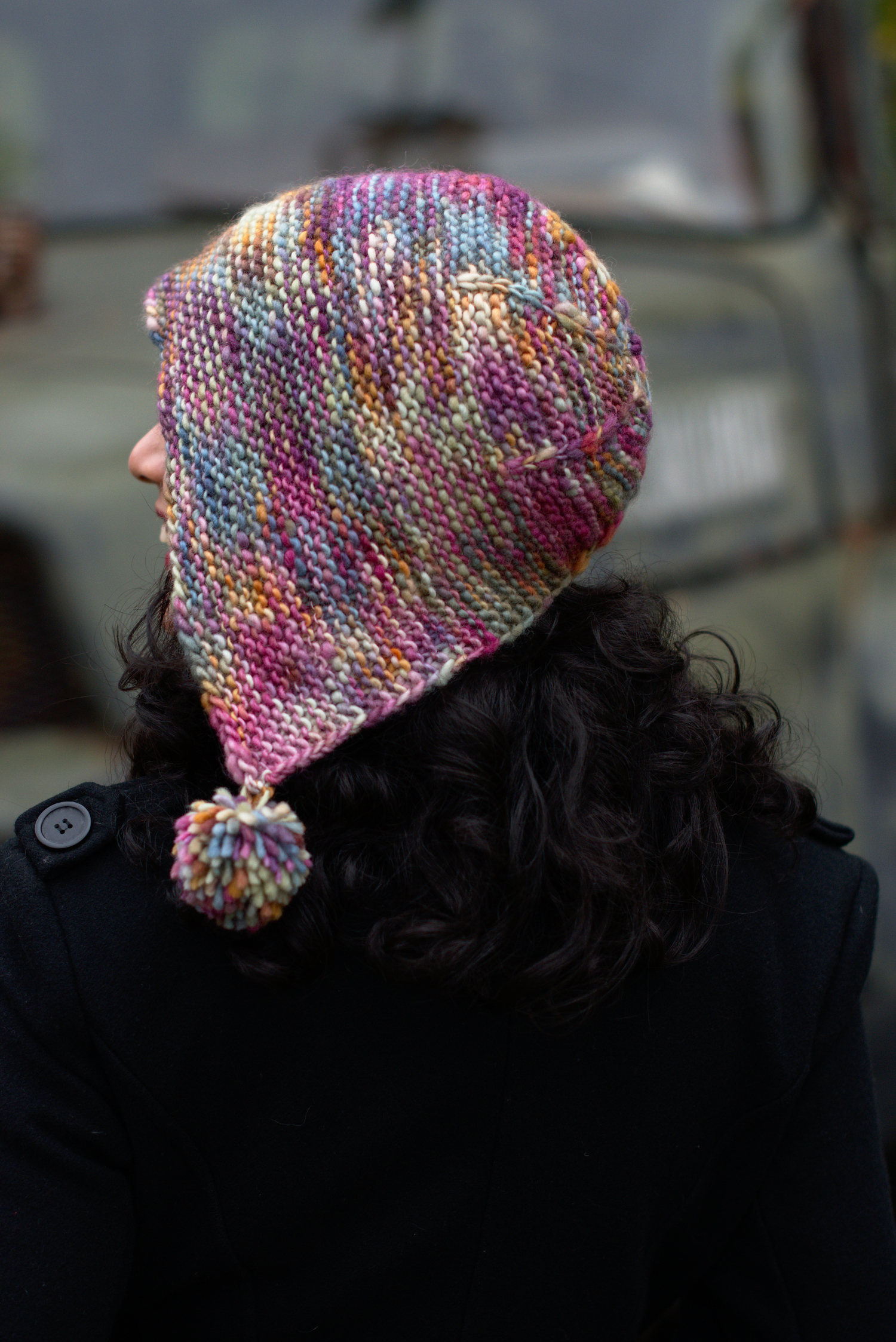 Angelica's Bonnet hand knitting Hat pattern for chunky weight yarn