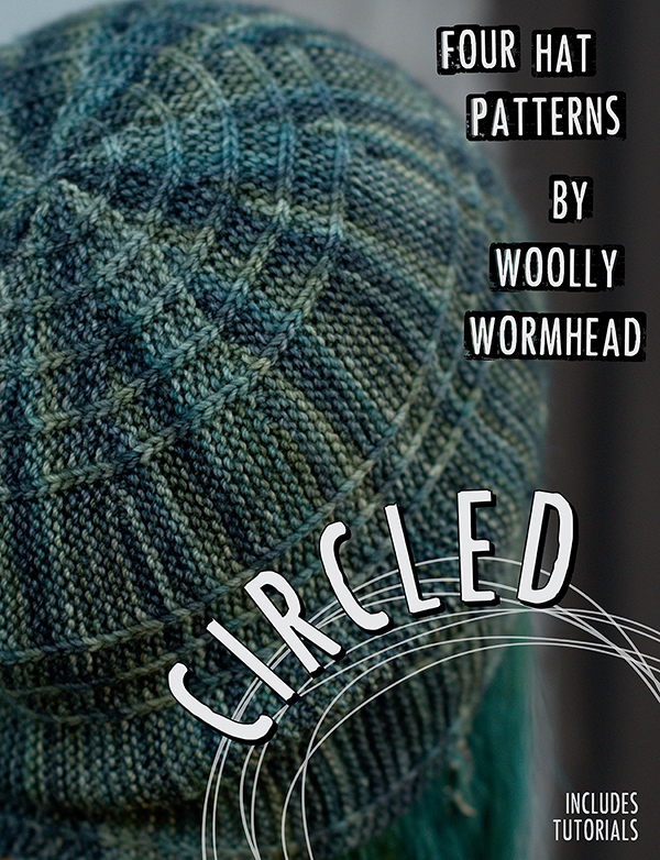Circled eBook featuring 4 sideways knit Hats based upon the theme of circles and spirals (Copy) (Copy) (Copy)