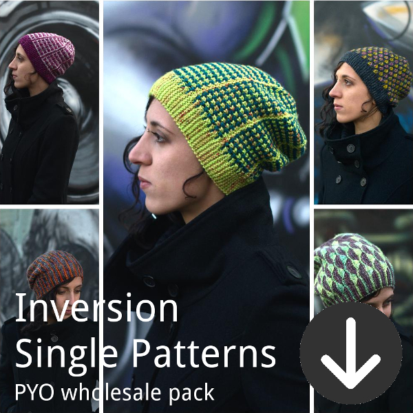 print your own wholesale pack from Woolly Wormhead for Inversion single patterns