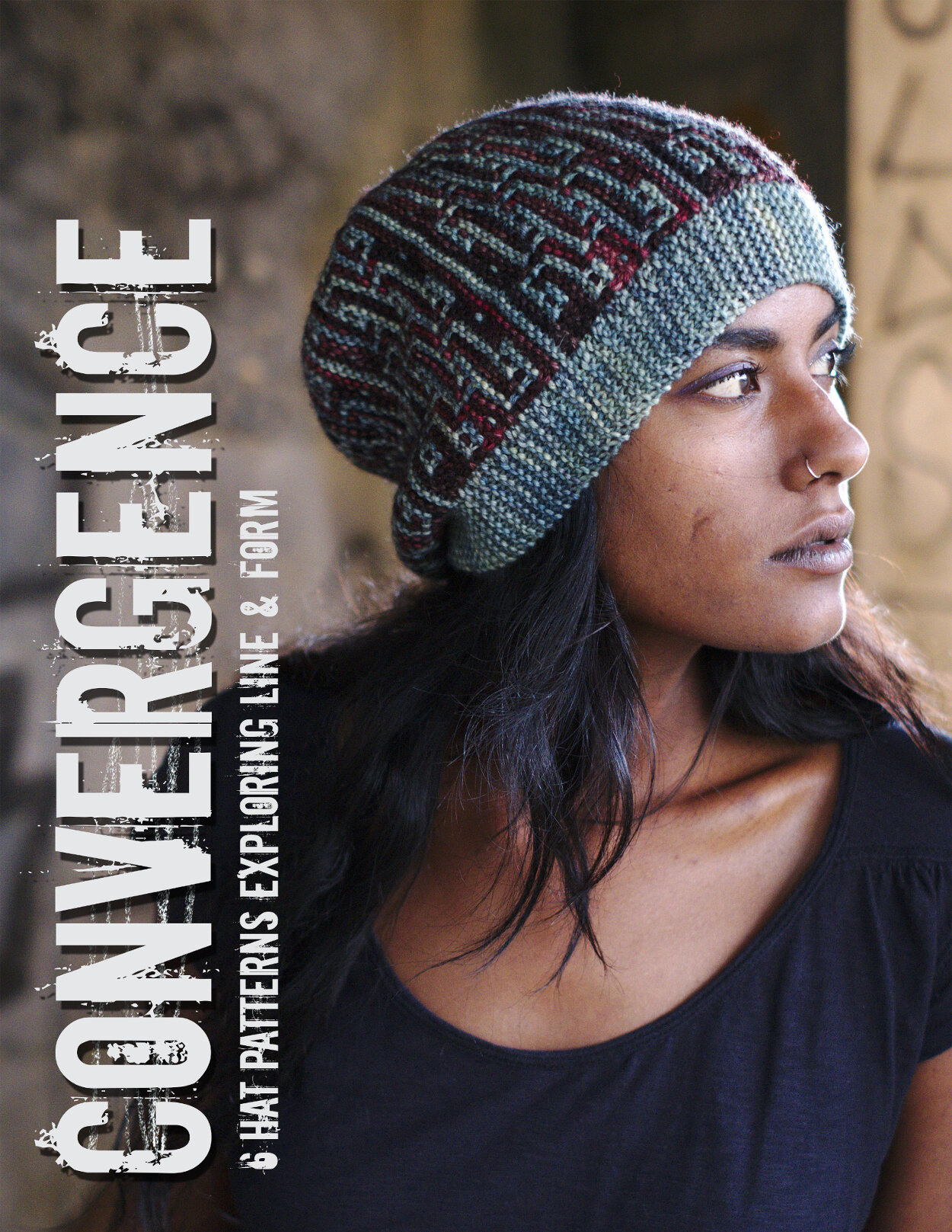 Convergence collection of 6 sideways knit mosaic Hat designs