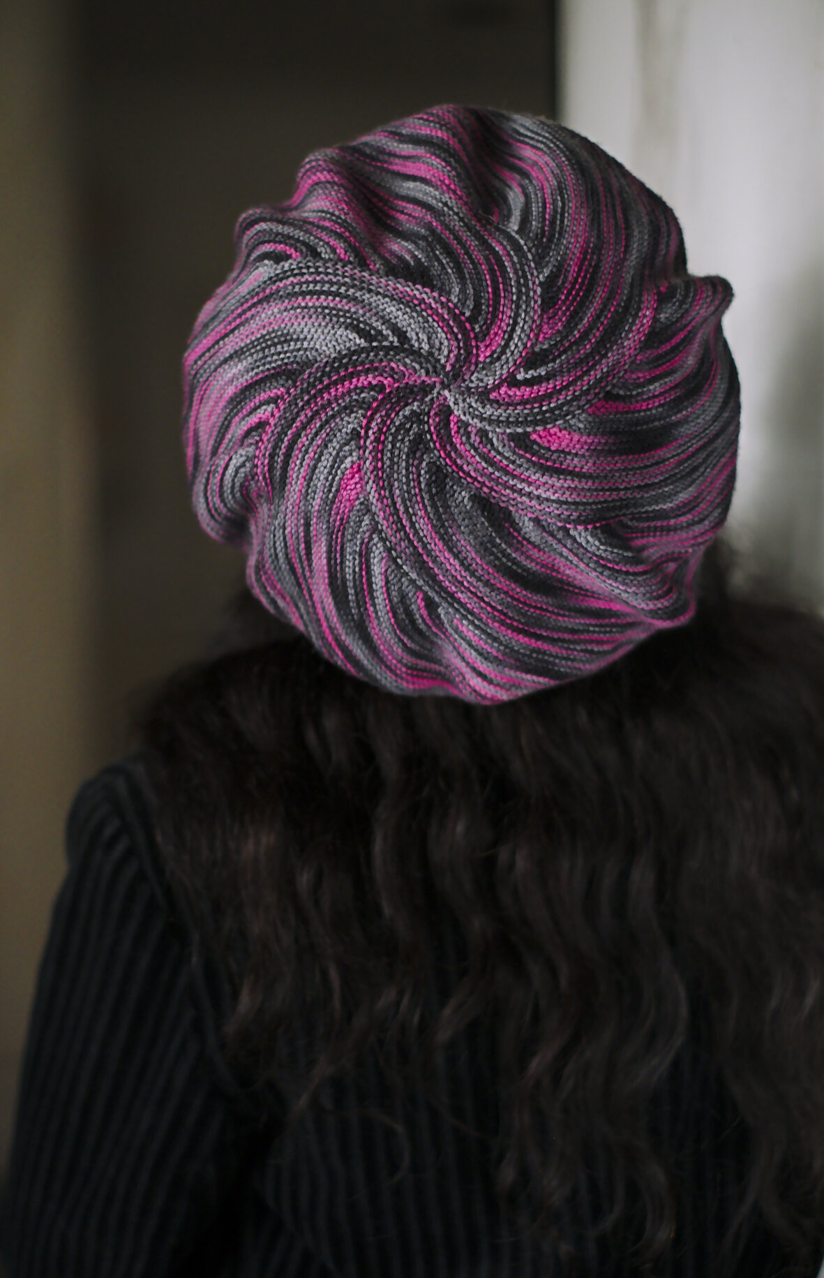 Get Garter beret sideways knit pattern for sock yarn