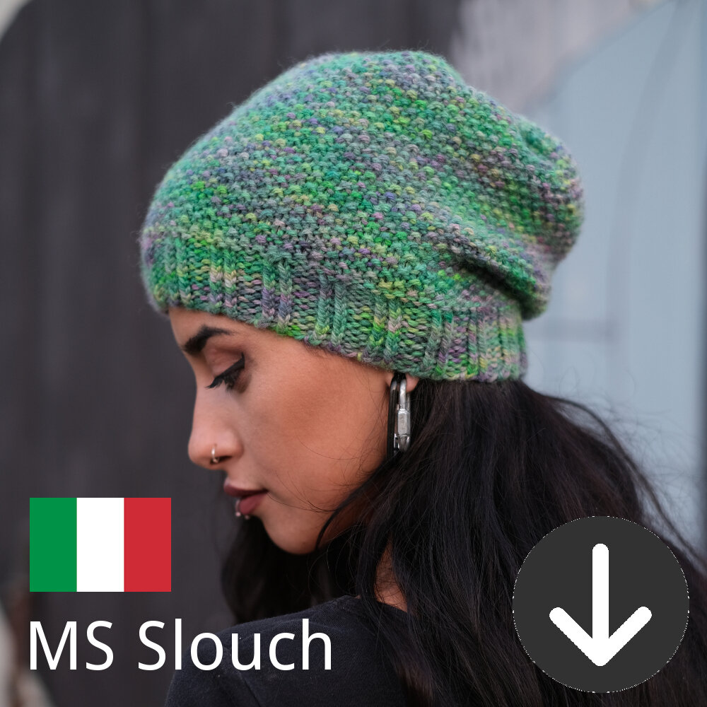 MS Slouch slouchy Hat pattern, Italian language version