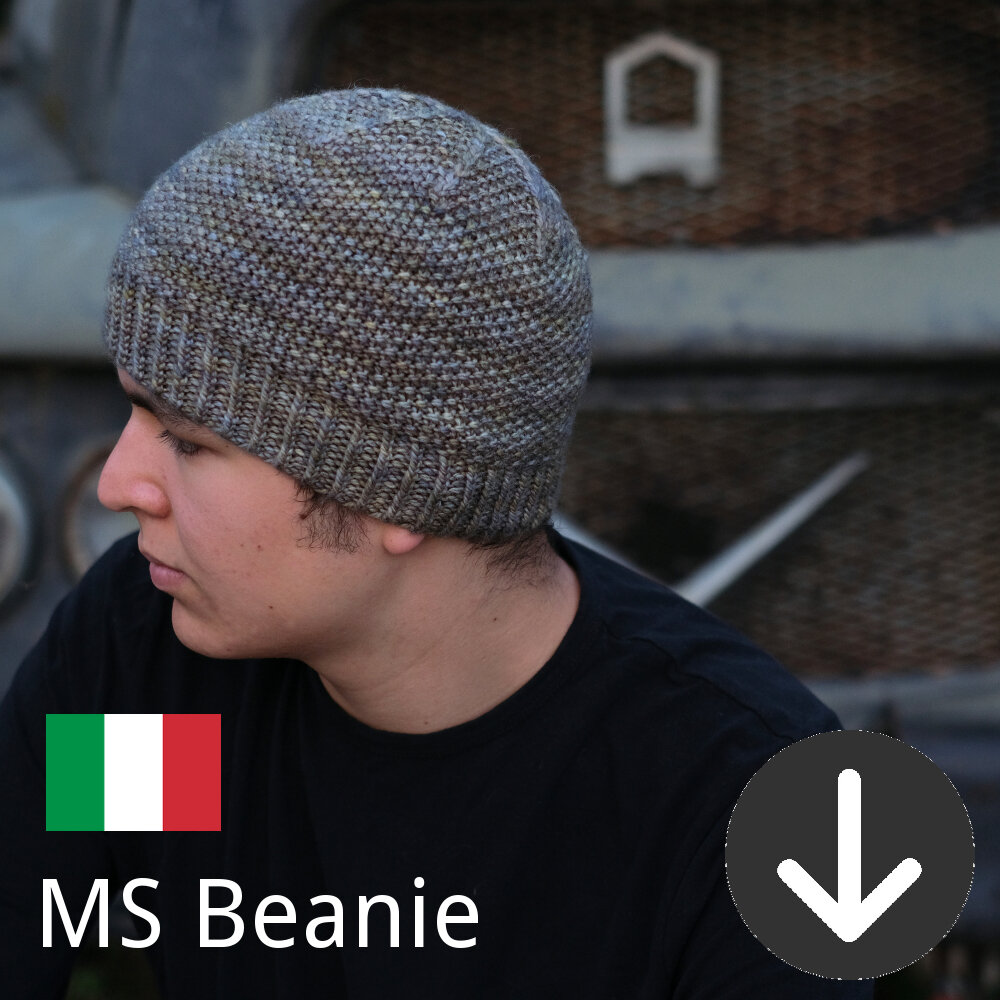 MS Beanie hand knitting pattern FREE