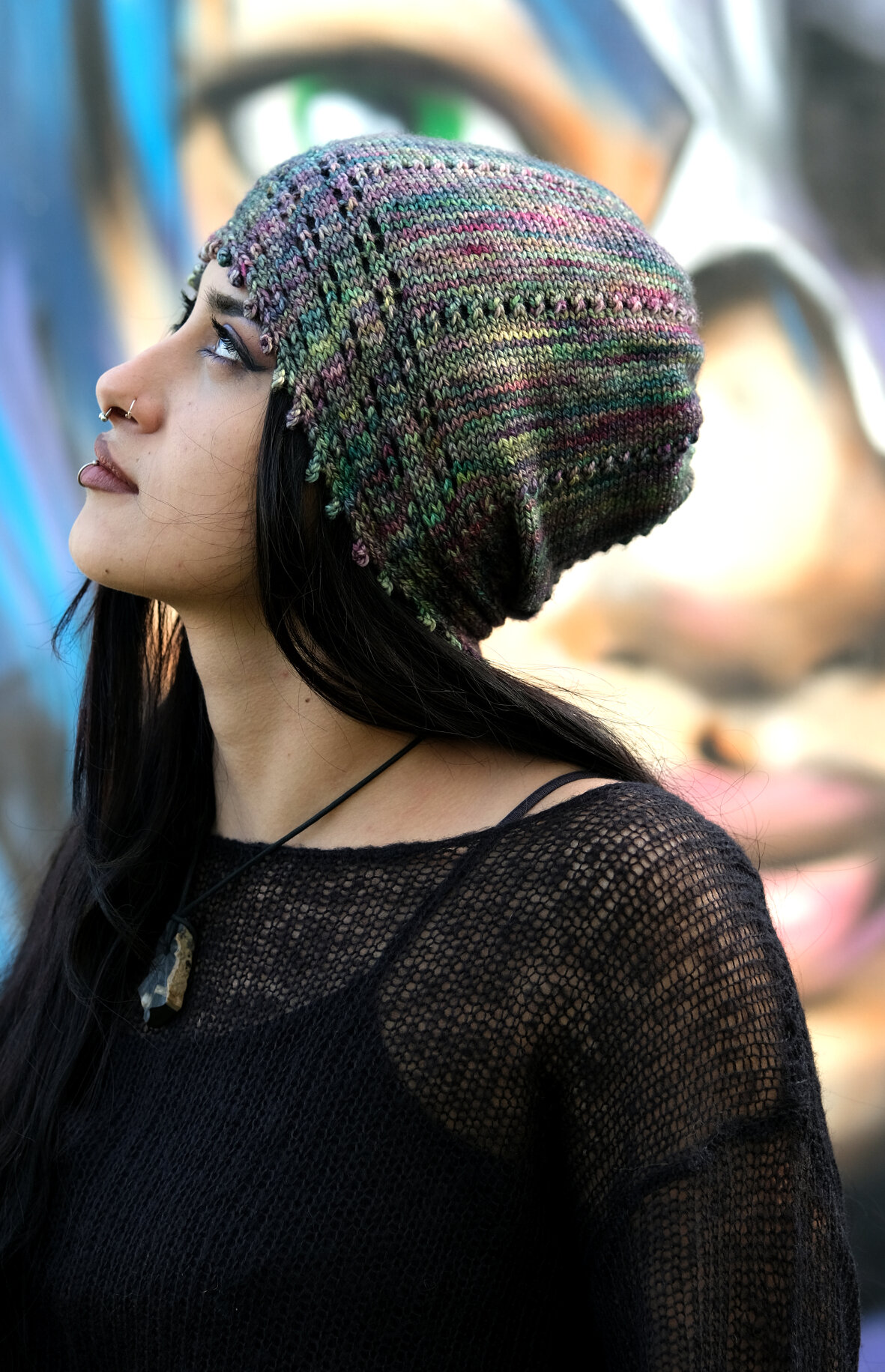 Windward sideways knit slouchy Hat pattern