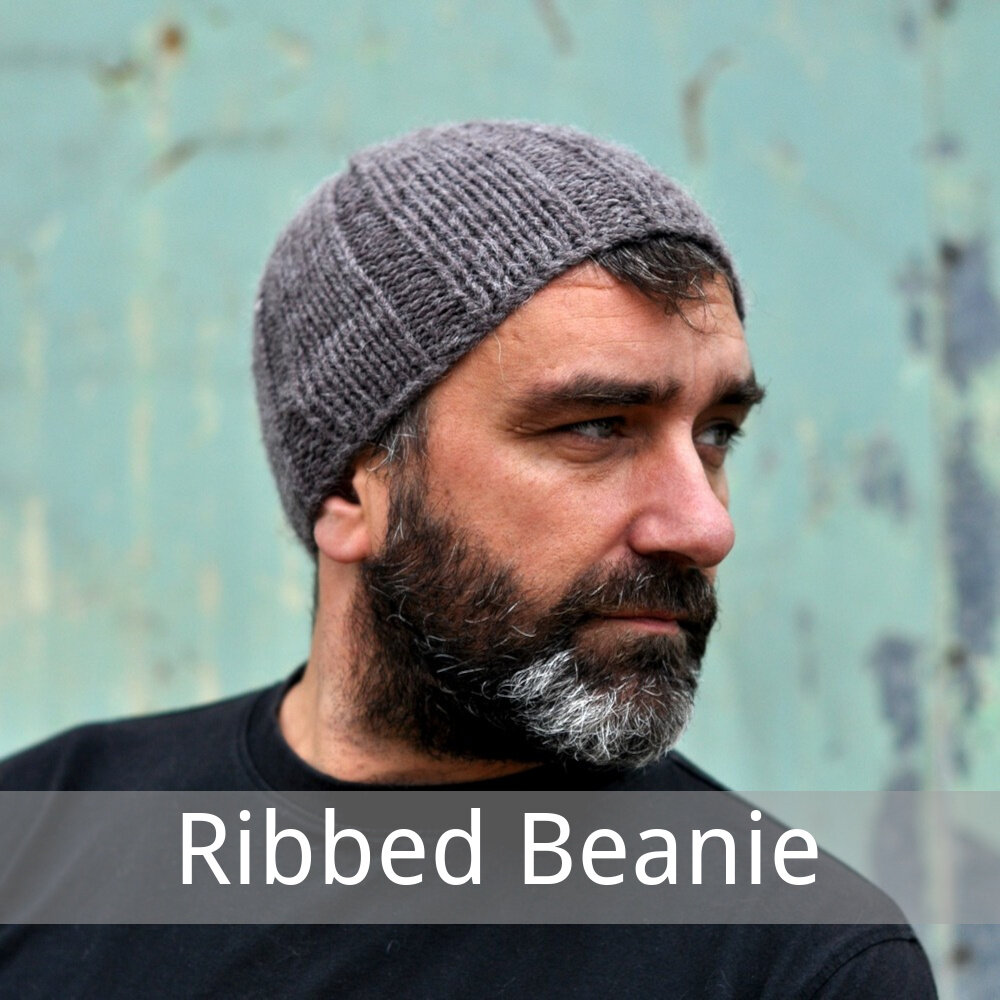 Ribbed Beanie free knitting pattern