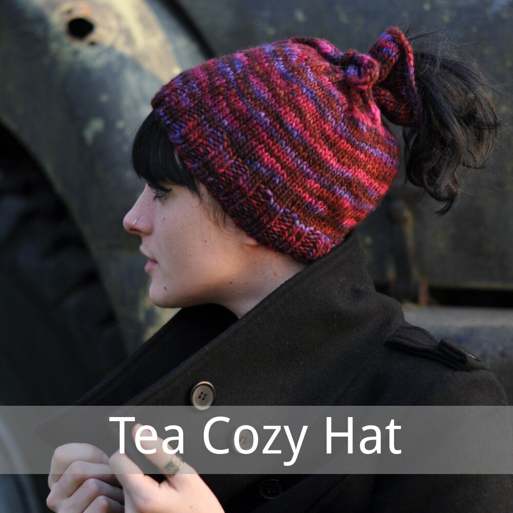 Tea Cozy hat free knitting pattern