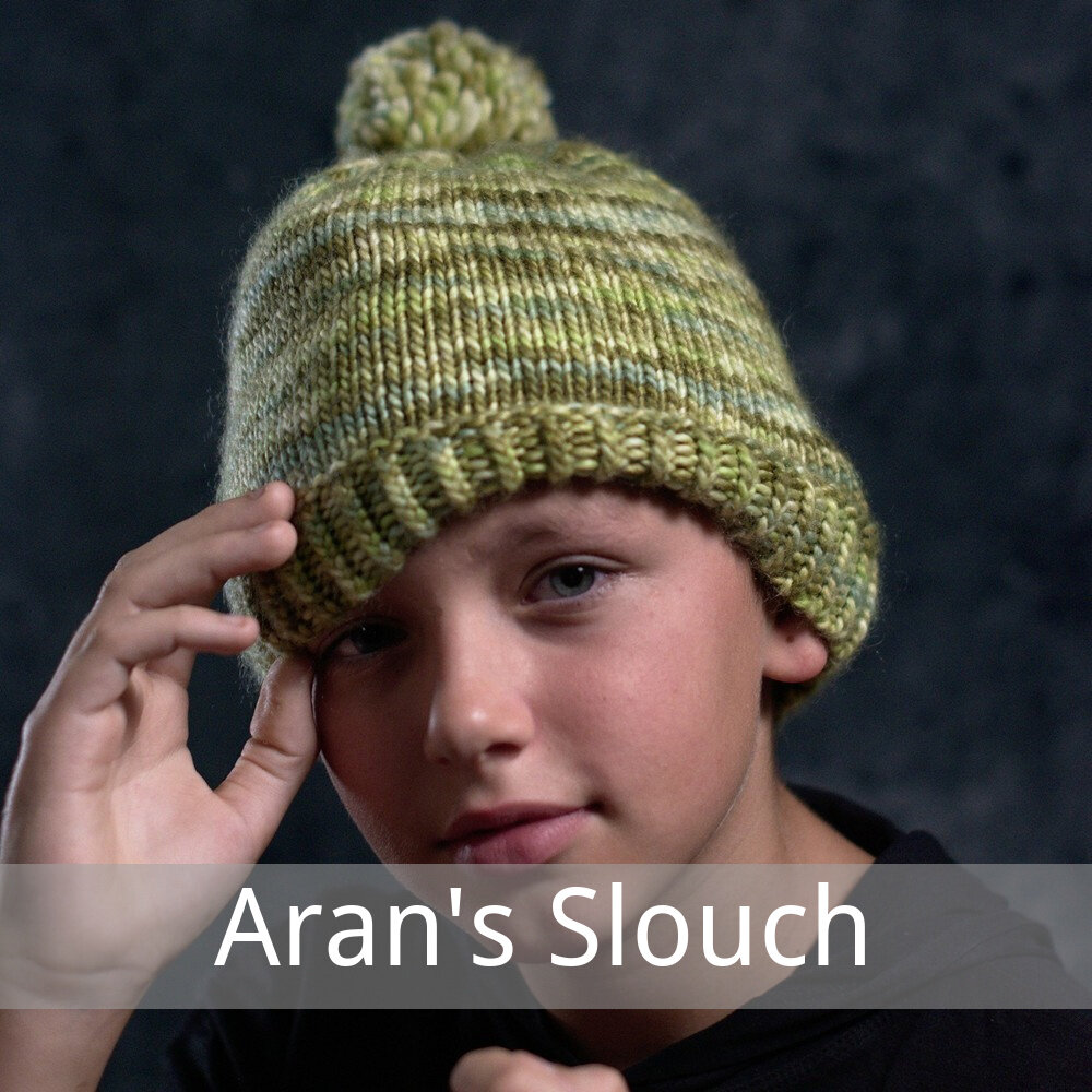 Aran's Slouch free knitting pattern