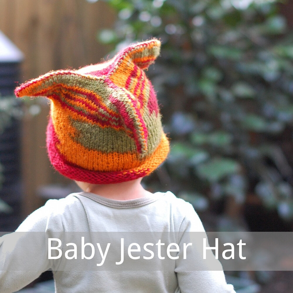 Baby Jester Hat free knitting pattern