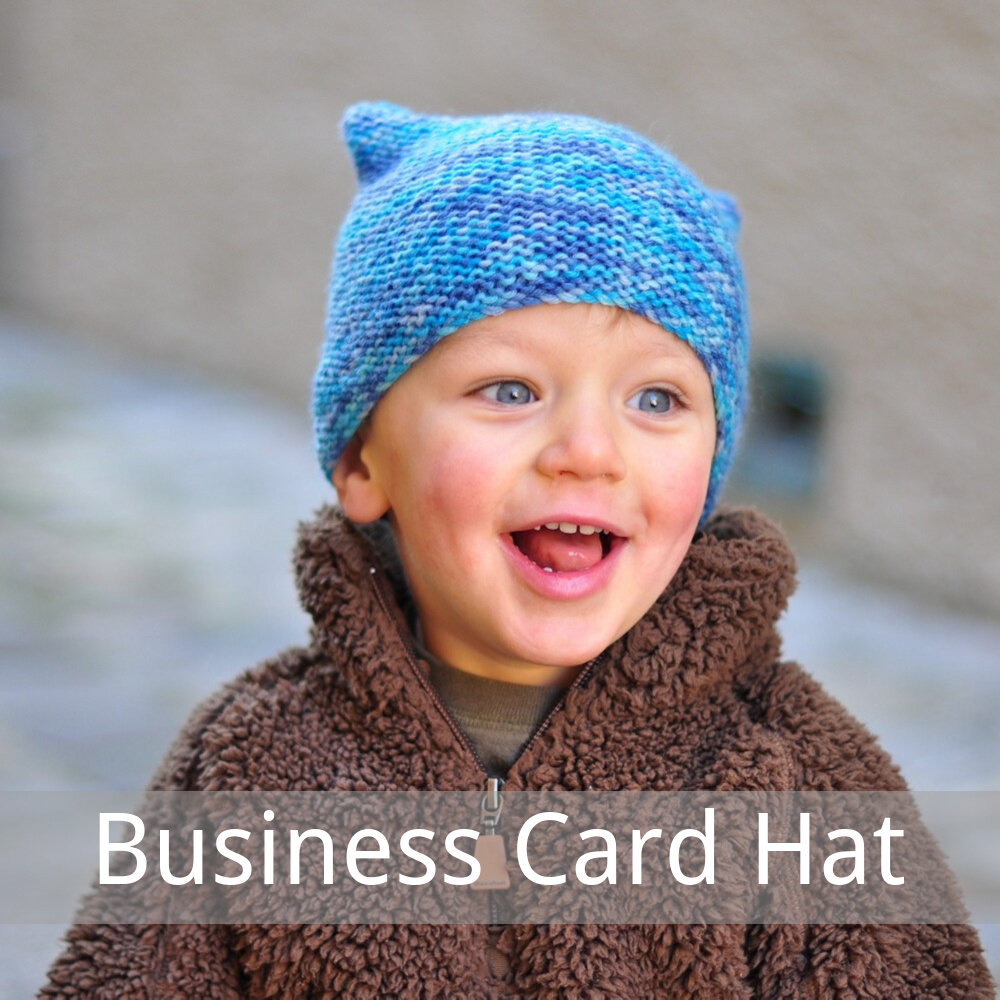 Business Card Hat free knitting pattern