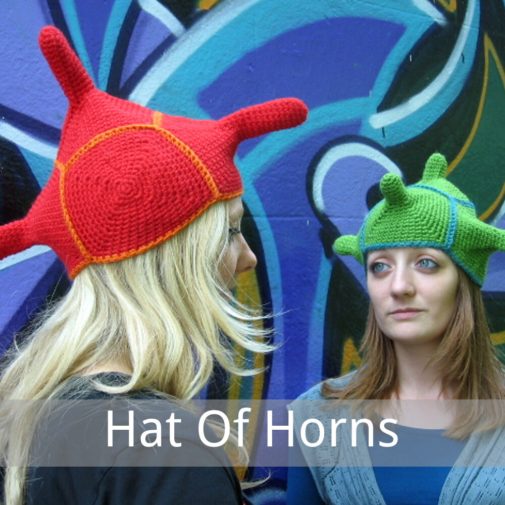 Hat of Horns free knitting pattern