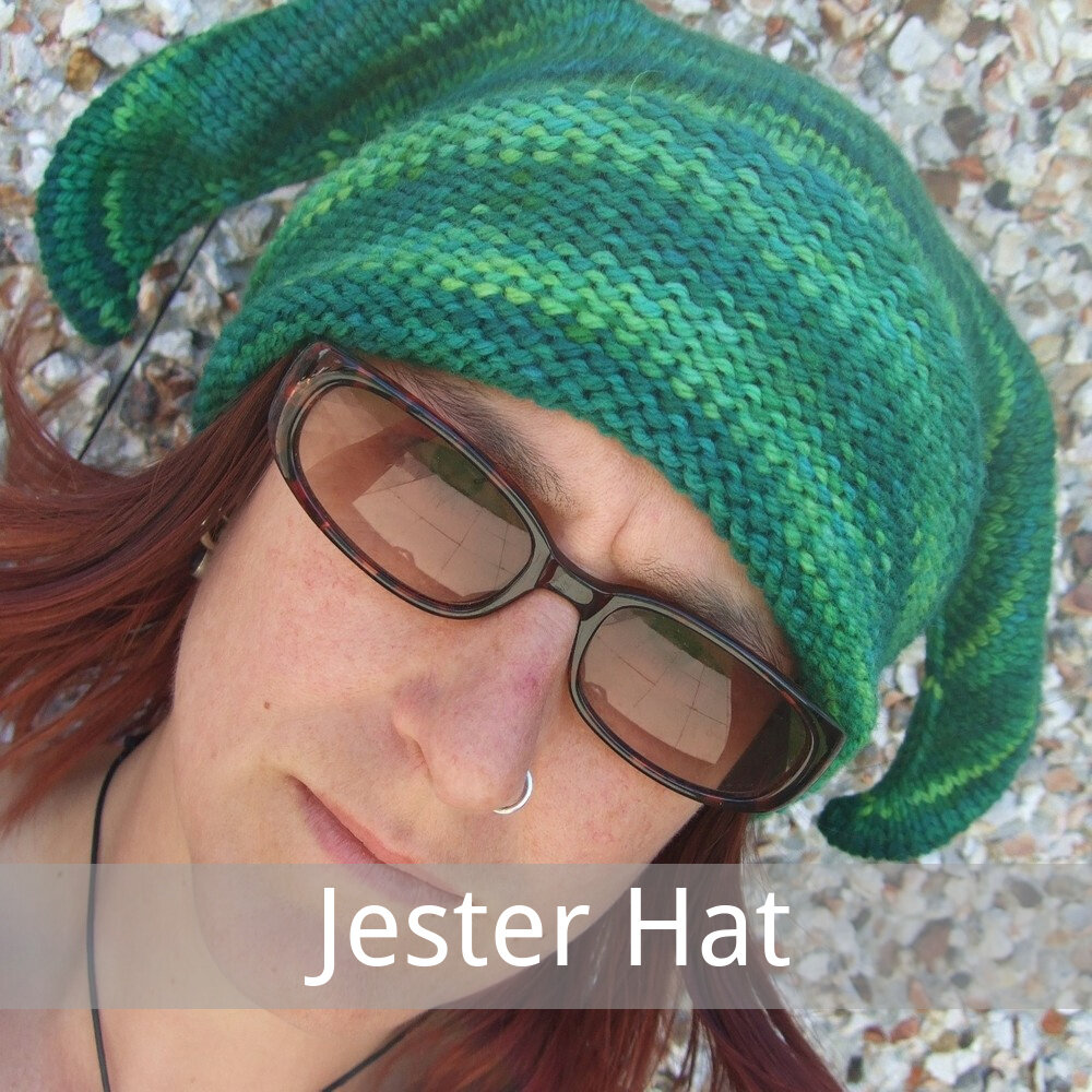 Jester Hat free knitting pattern