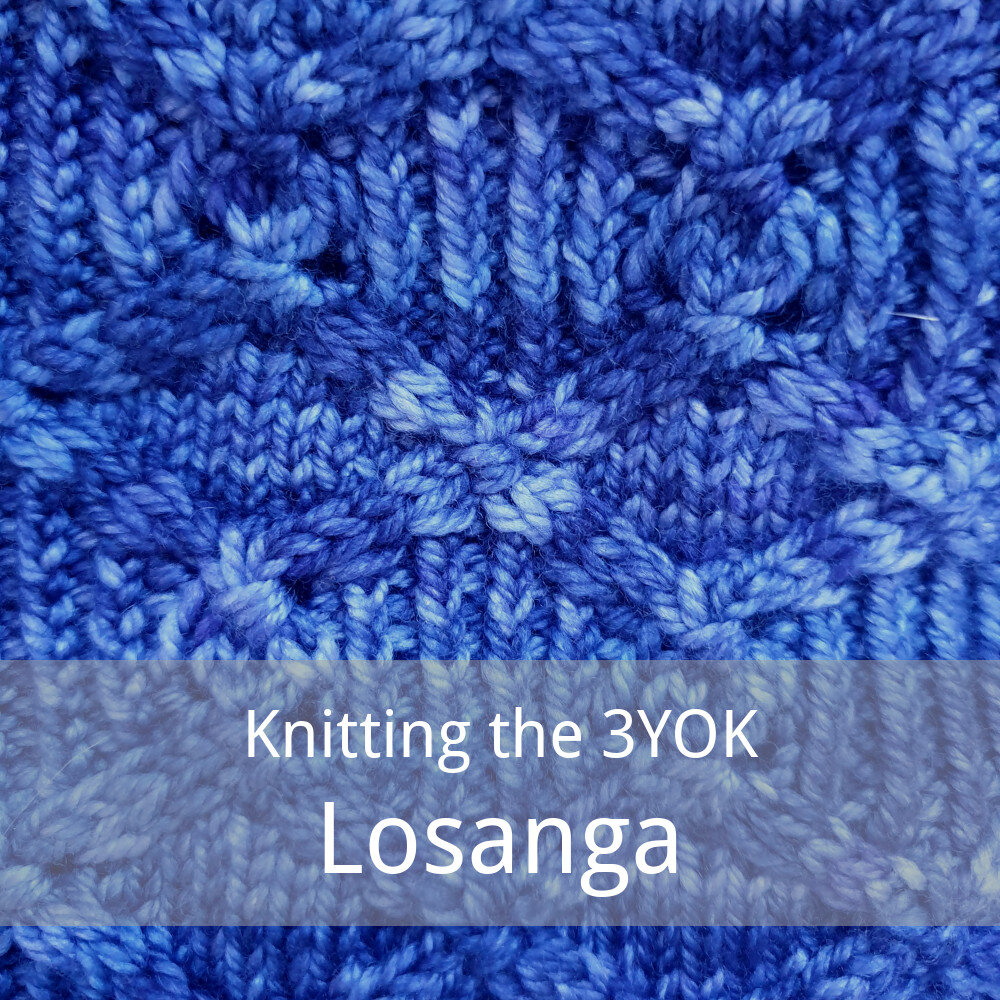 how to knit the 3YOK used in the Losanga pattern