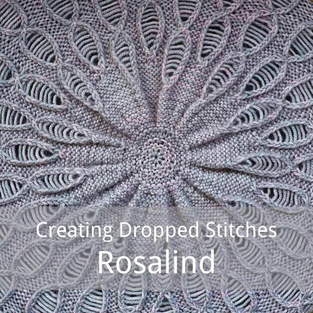 how to create the dropped stitches in the Rosalind pattern