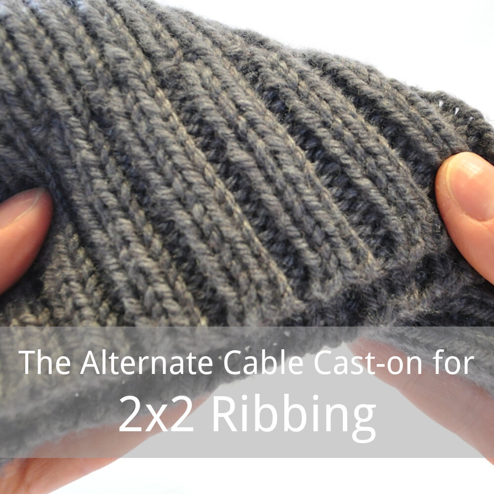 free tutorial for the alternate cable cast-on for 2x1 rib
