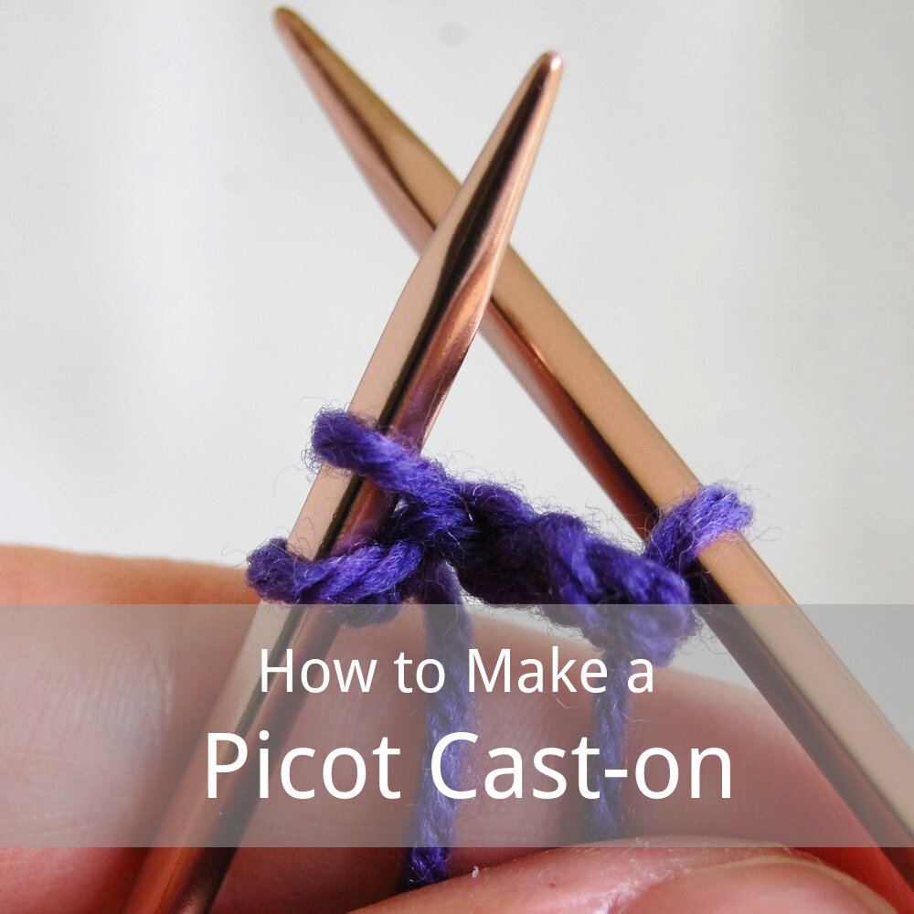 free tutorial for the picot cast-on