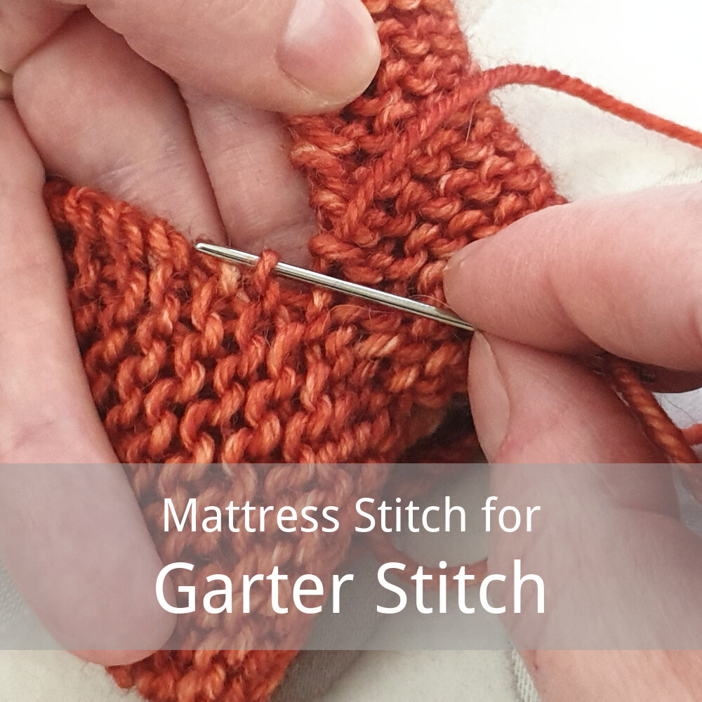 free tutorial for mattress stitch for garter stitch