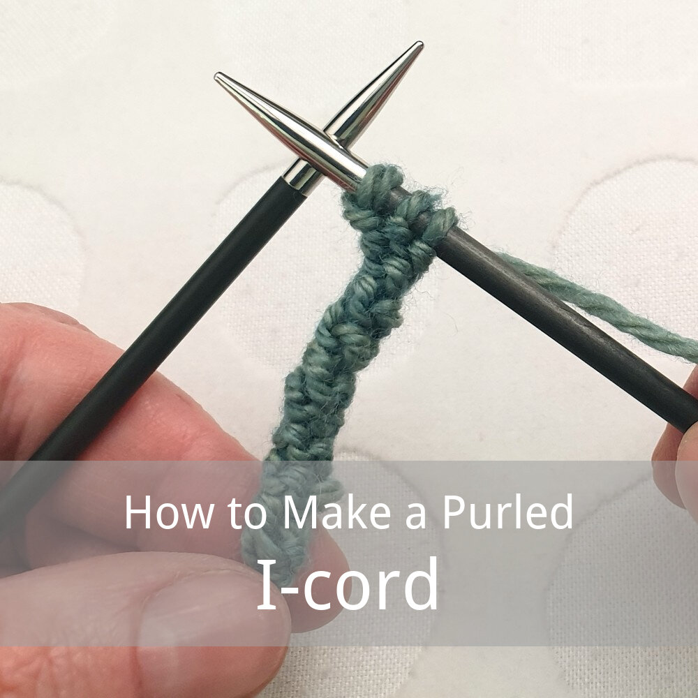 free tutorial for how to make a purled i-cord