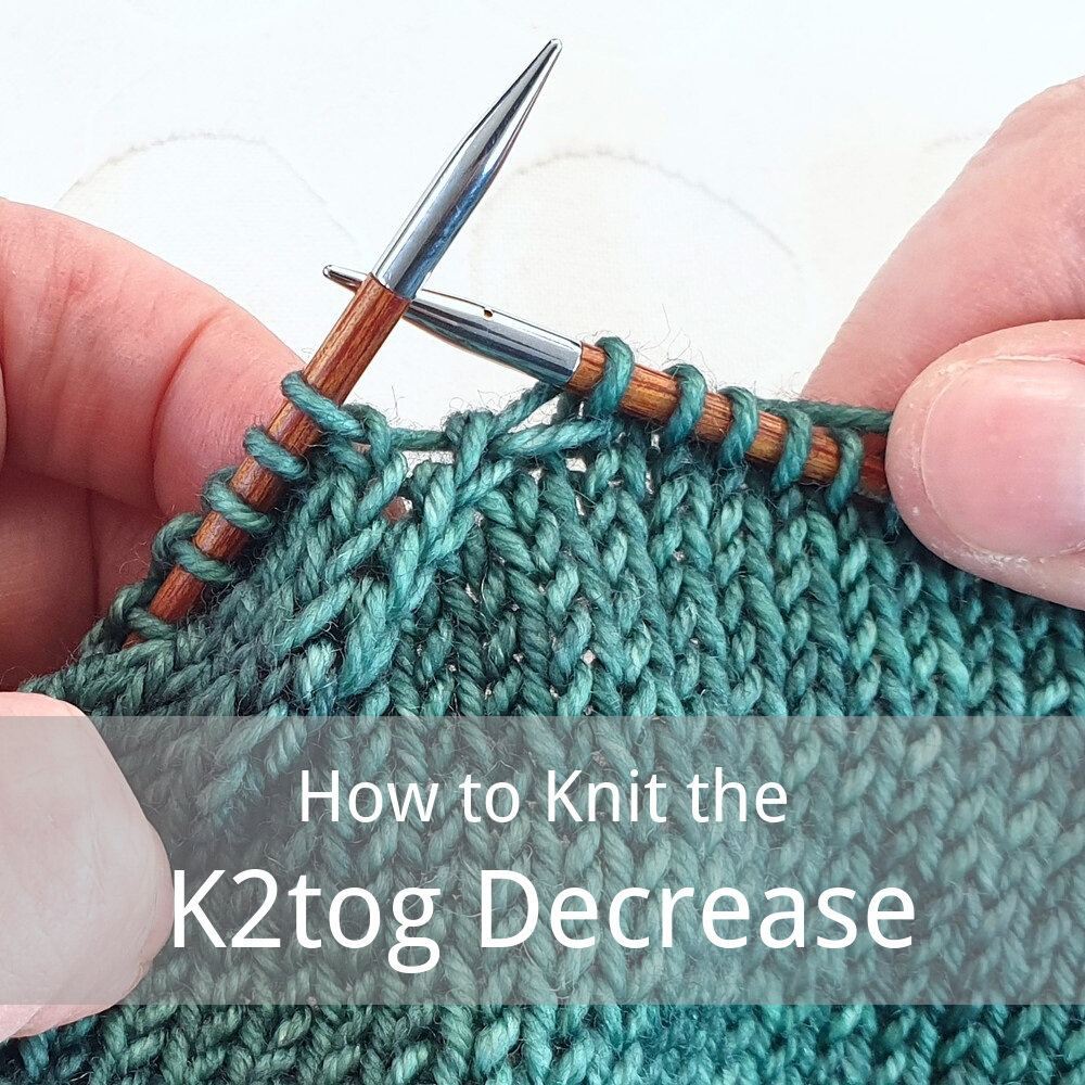 free tutorial for how to make a k2tog decrease