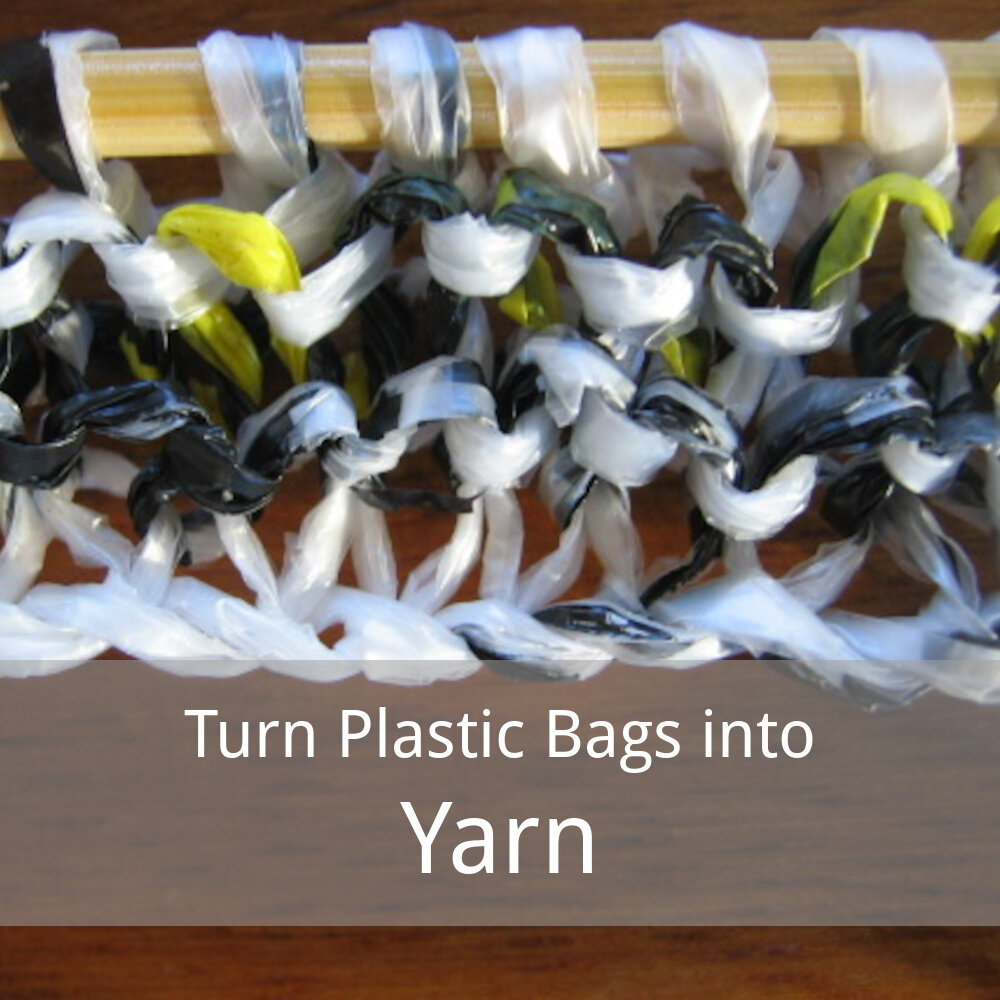 Turn plastic bags into yarn - get recycling!