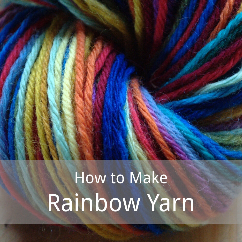 Rainbow Yarn - free tutorial for using up oddments