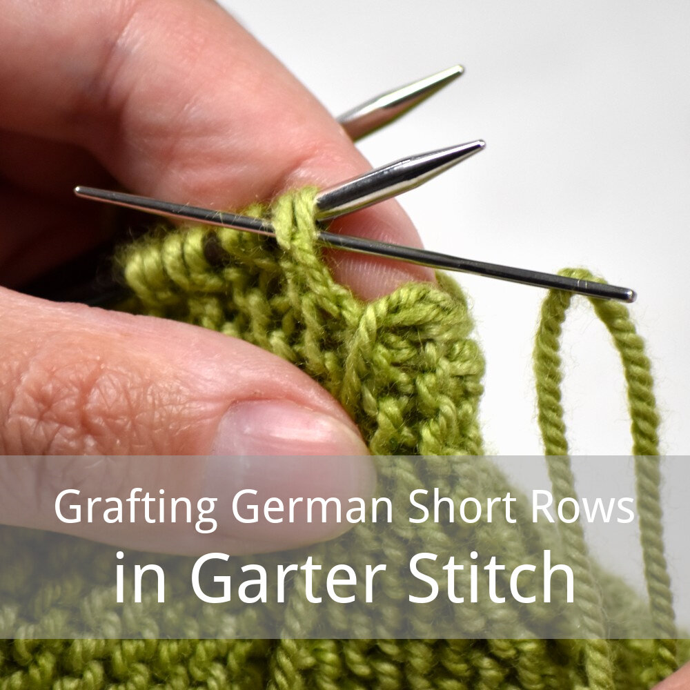 free tutorial for grafting German short rows in garter stitch