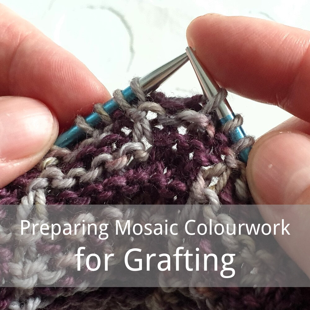 how to prepare slipped stitch colourwork for grafting