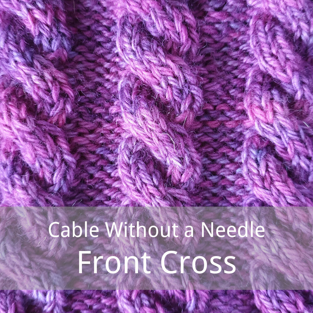 free tutorial for cabling without a needle, front cross