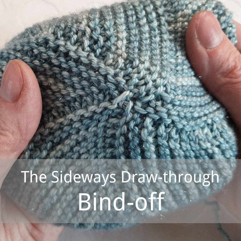 free tutorial for the sideways Hat crown bind-off