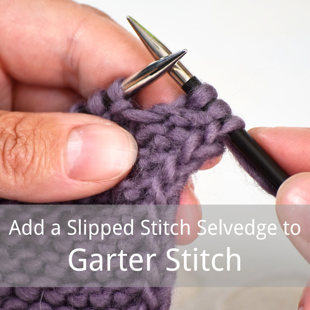 free tutorial for garter stitch slipped stitch selvedge