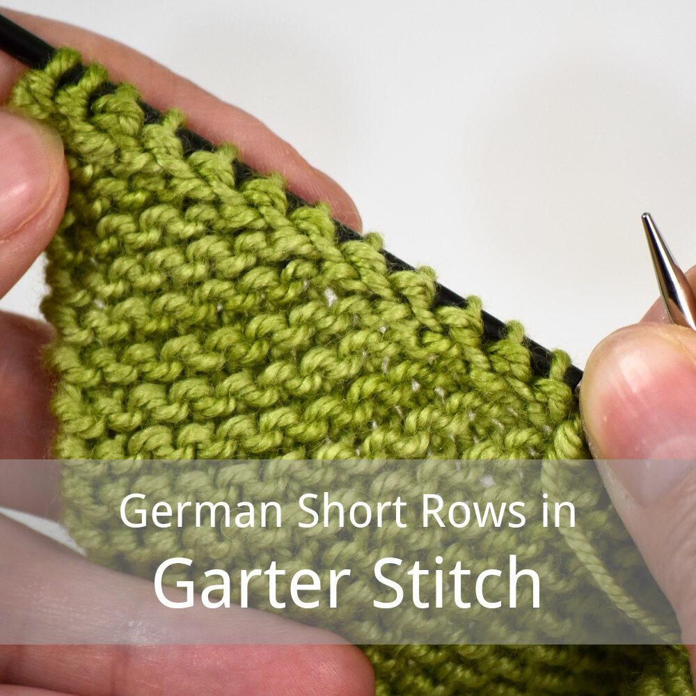 free tutorial for German short rows in garter stitch