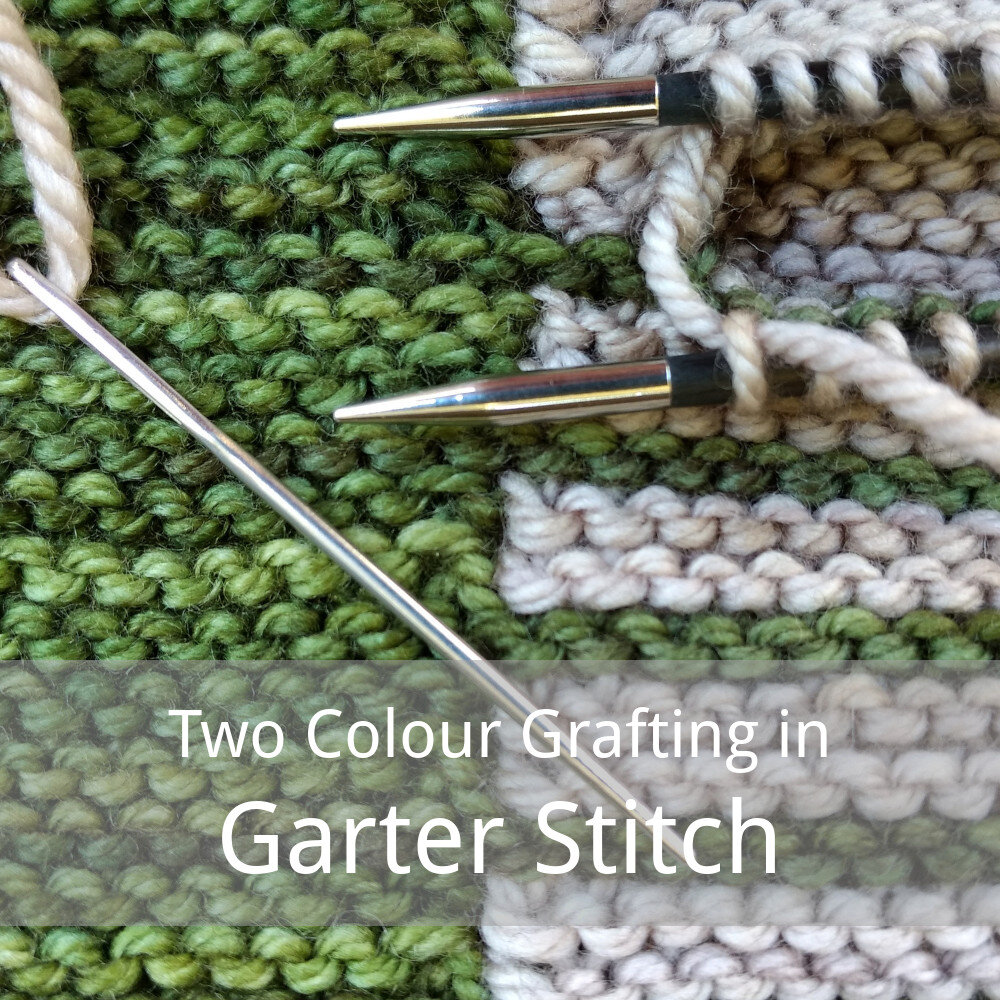 free tutorial for grafting two colours in garter stitch