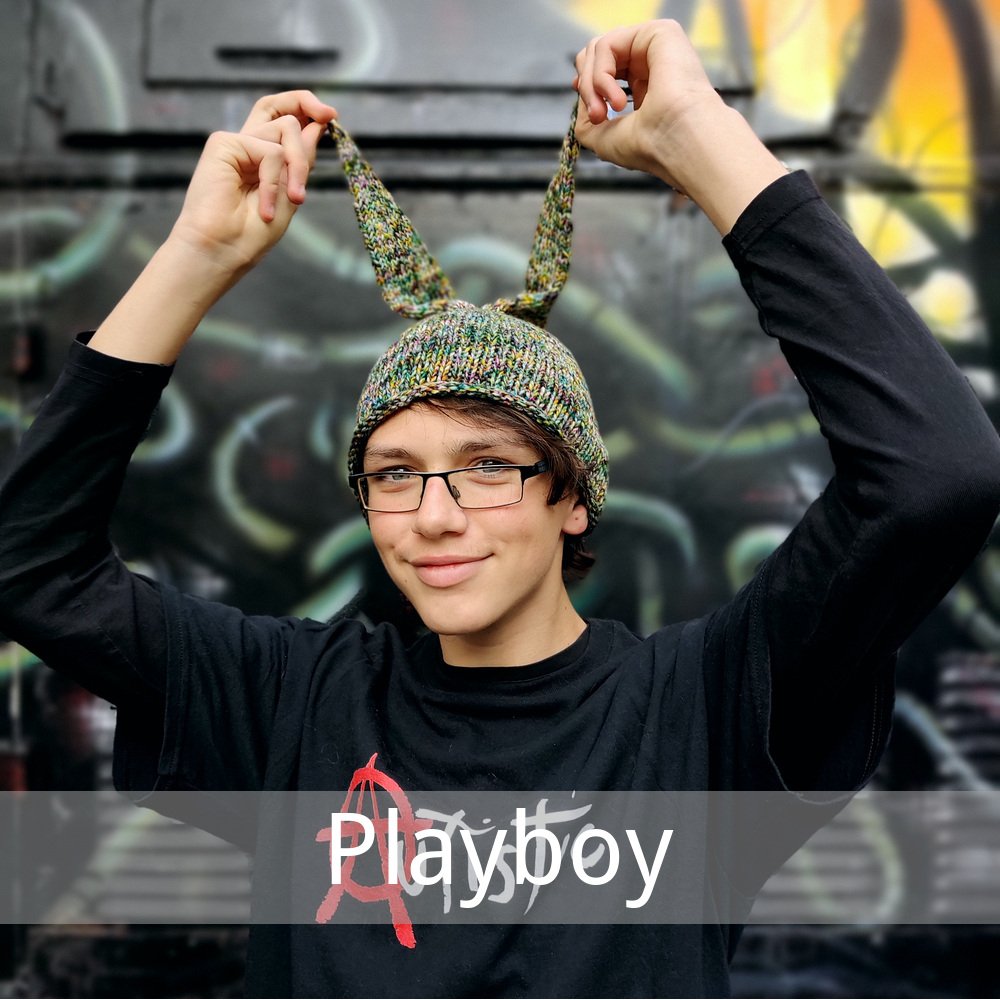 Playboy free Hat knitting pattern