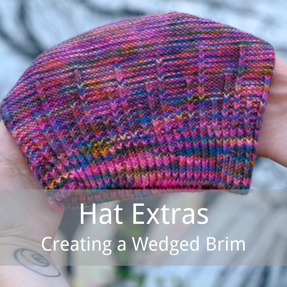 free article explaining how to add a wedged brim to any hand knit Hat