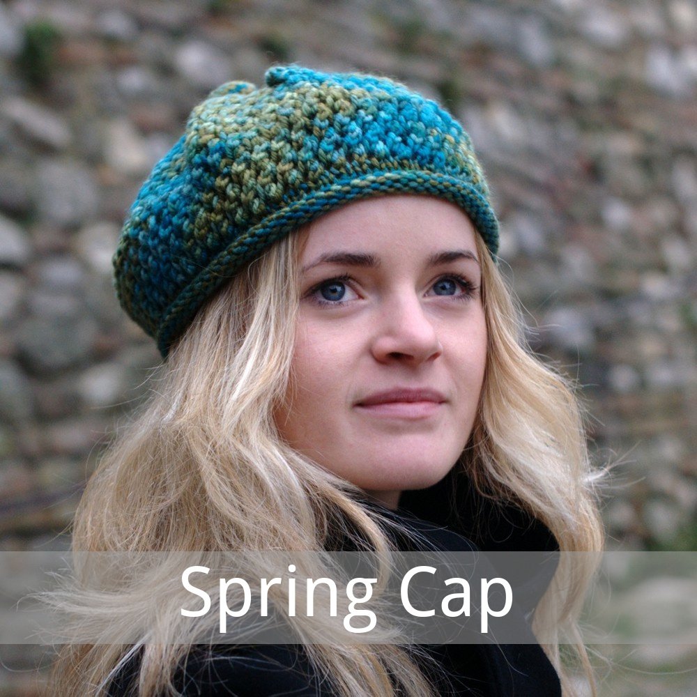 Spring Cap free lace beret hand knitting pattern