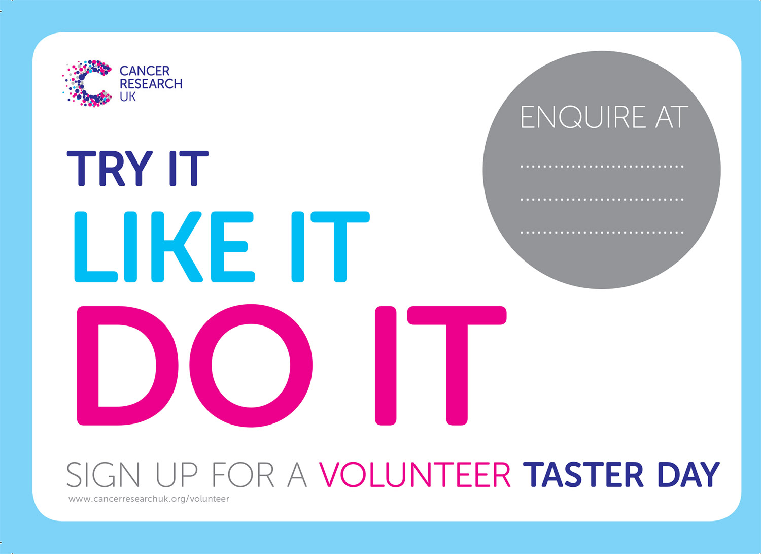 CRUK: Recruitment Postcard