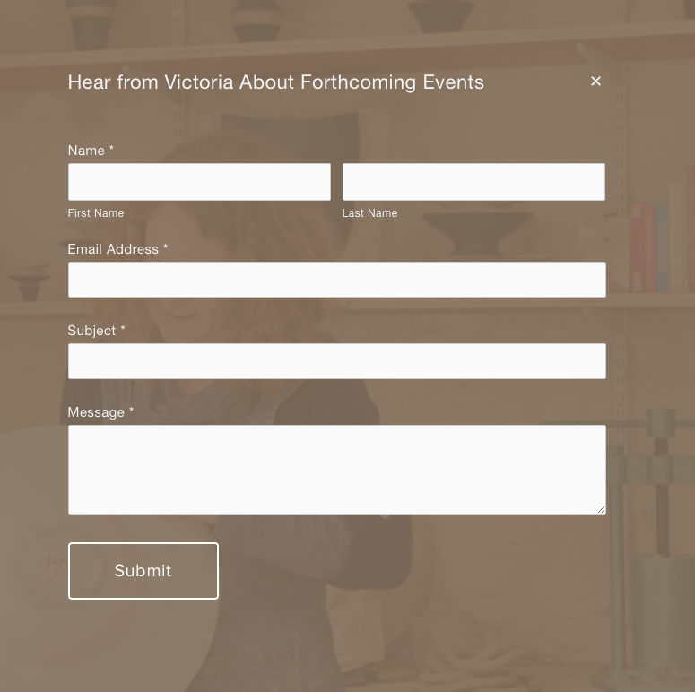 Mailing List Collection Form - direct from Cover Page
