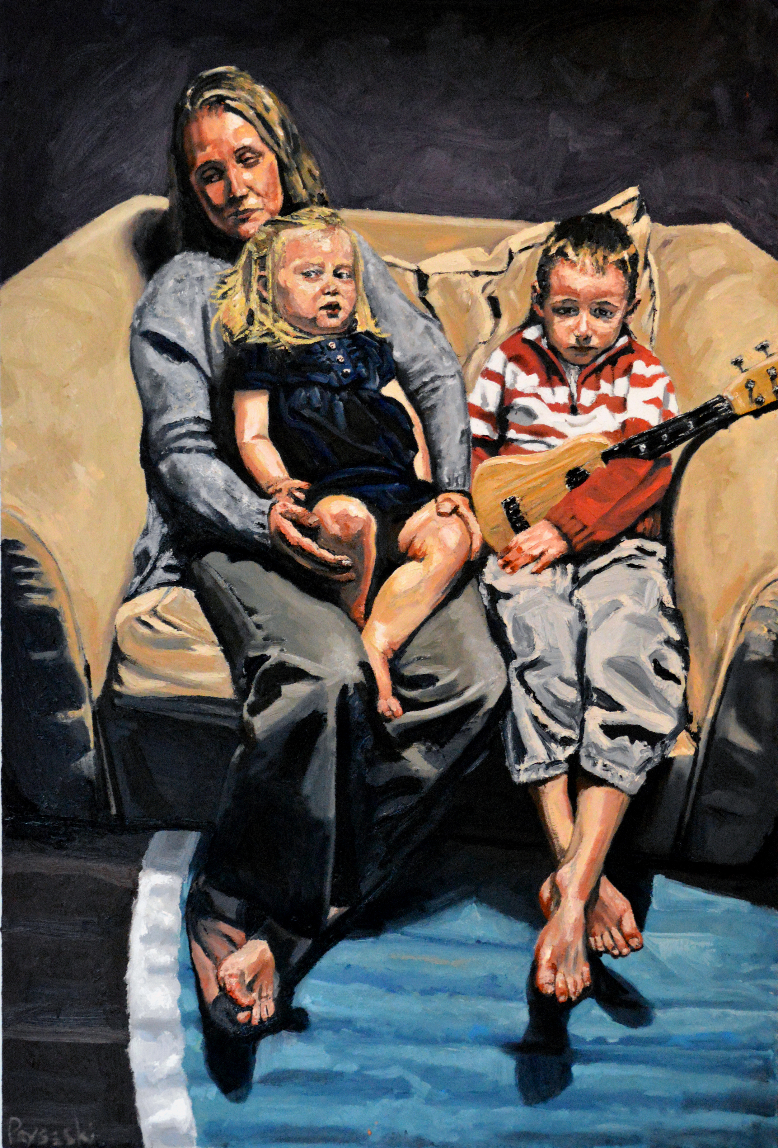 Brickston Interior (after Freud/after Watteau)