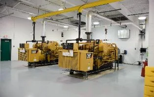 Two of the three 3216 CAT engines on site. 