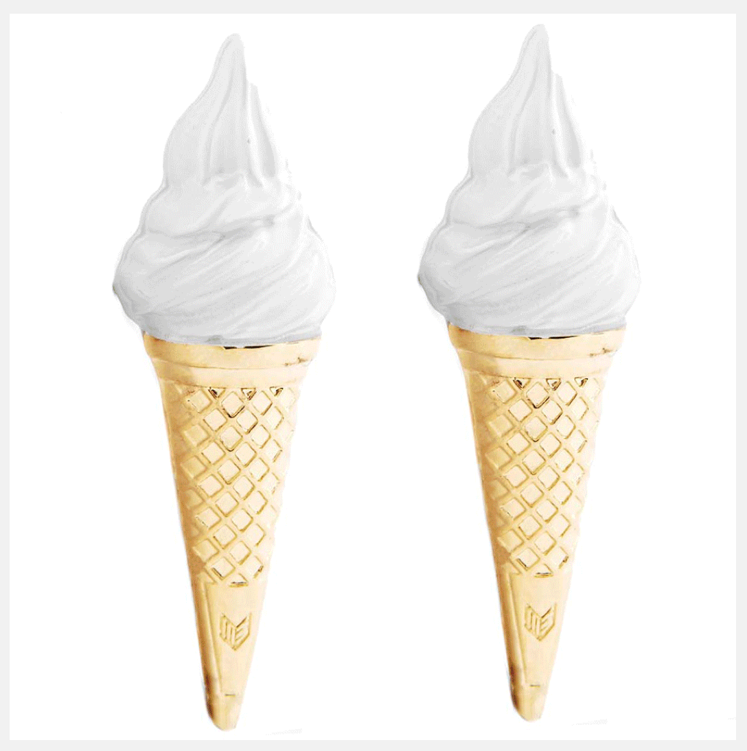 Ice Cream Cone Earrings by Melody Ehsani .