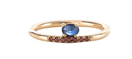 Mociun Stacked Sapphire Ring, $985, available at Mociun .